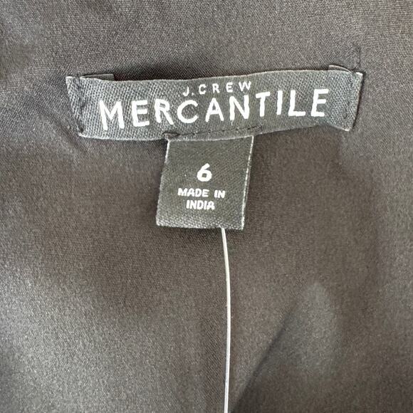 J. CREW MERCANTILE Dress Womens 6 Black White Floral Tiered Maxi Resort Wear - Picture 9 of 14